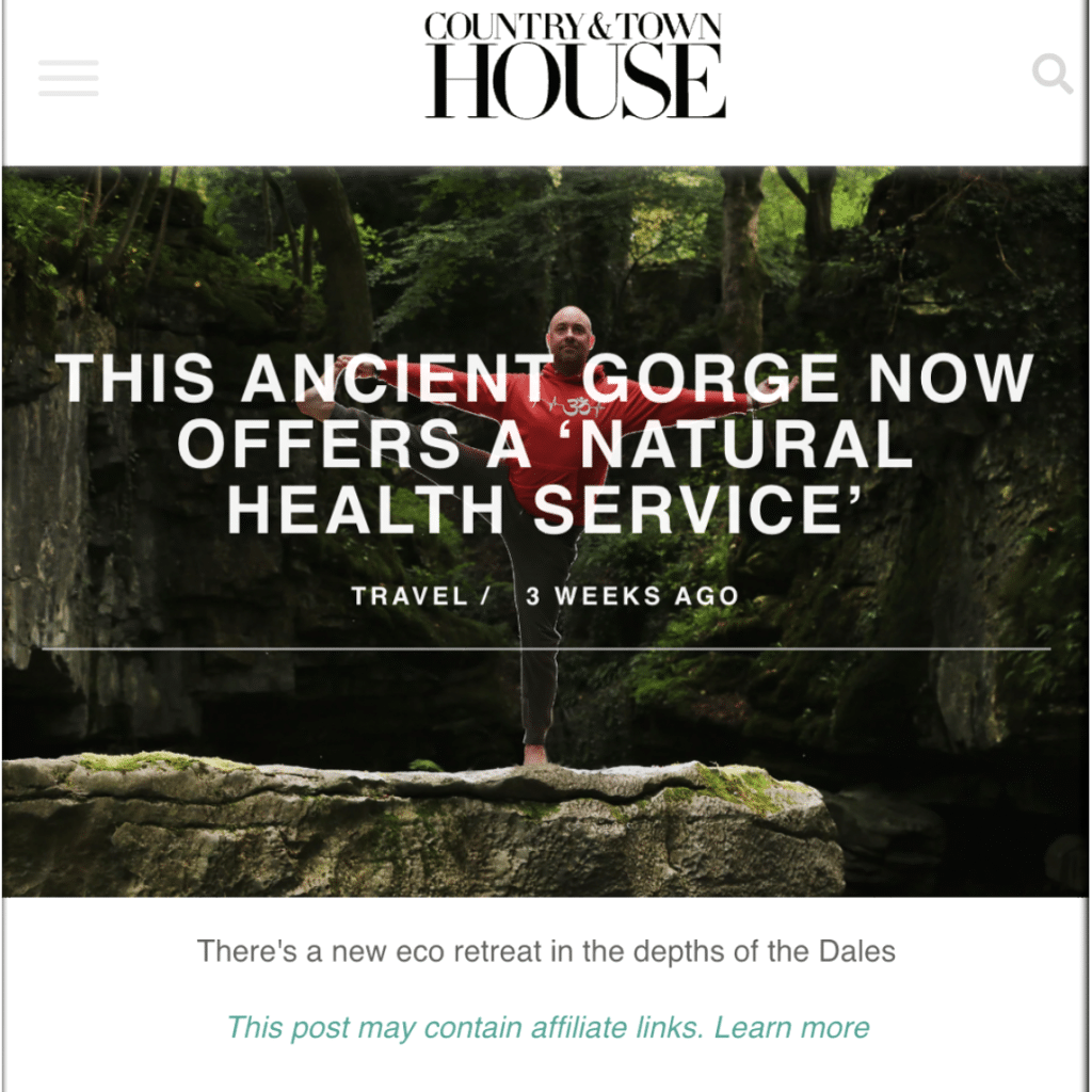 Today, One year ago... 5 Country and Town House feature on How Stean Gorge retreats 1024x1024 1