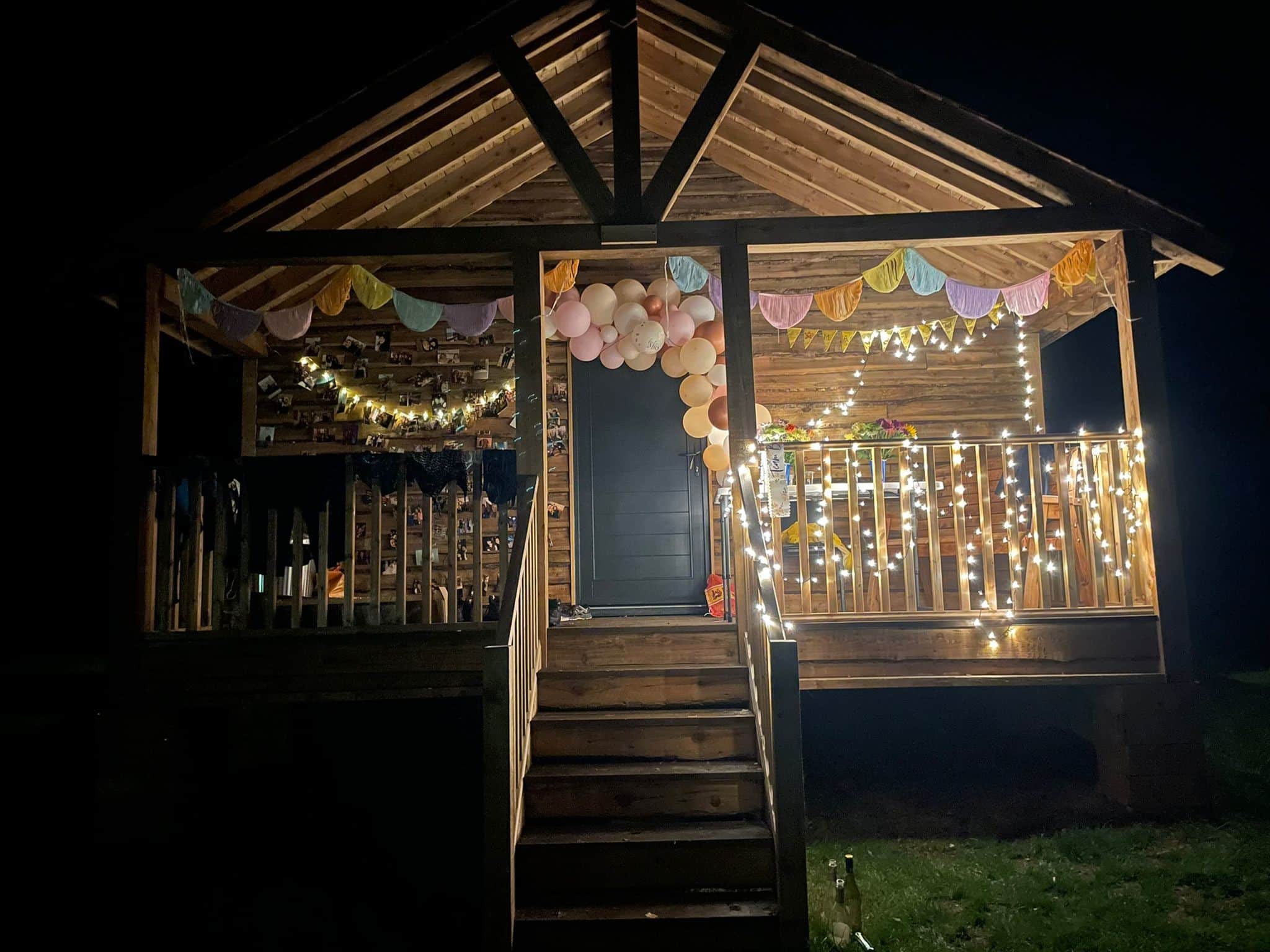 place to be for stag and hen activity weekend celebrations at How Stean Gorge - lodge decorated by the hen group hen and stag activity weekend celebrations at How Stean Gorge - lodge decorated by the hen group