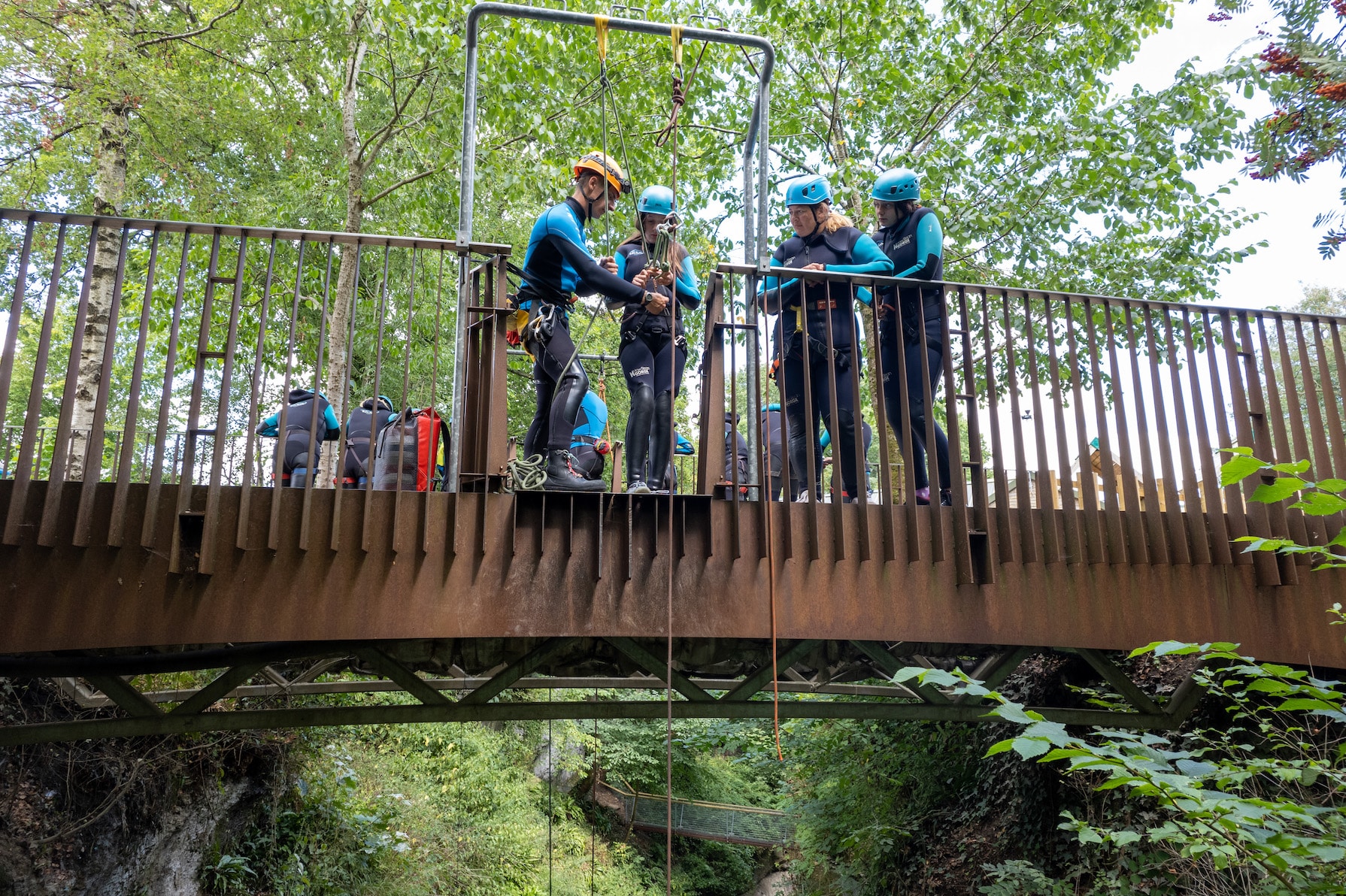 Best Adventure Gifts for Father's Day 6 Abseiling into the gorge walking experience from the bridge at How Stean Gorge